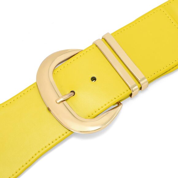 Women Wide Elastic Waist Belt For Dresses Fashion Gold Buckle Stretchy 1565 Women Wide Elastic Waist Belt For Dresses Fashion Gold Buckle Stretchy 1565